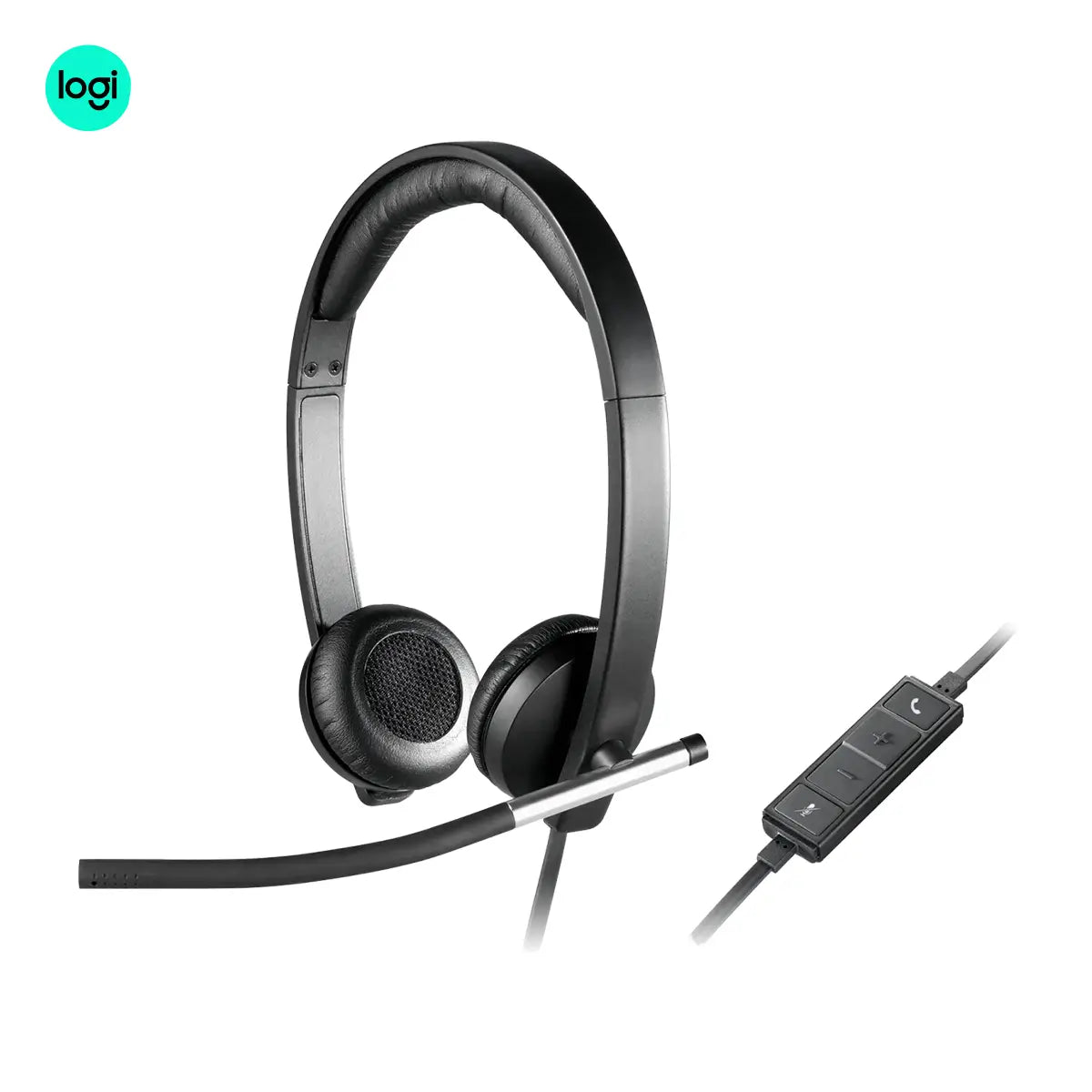 Logitech H650e Business Headset with Noise-Cancelling Mic